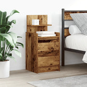 vidaXL Comodino con 2 Cassetti Legno Antico 38x34x80 cm