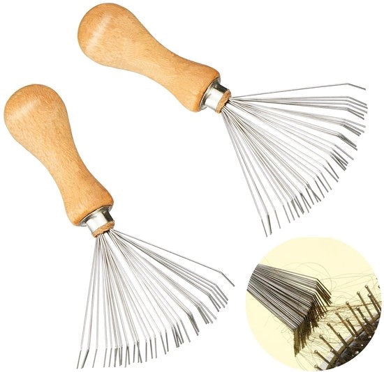 Kit di pulizia a spazzola mini - 2 pezzi - Strumento di pulizia capelli - Rimozione peli