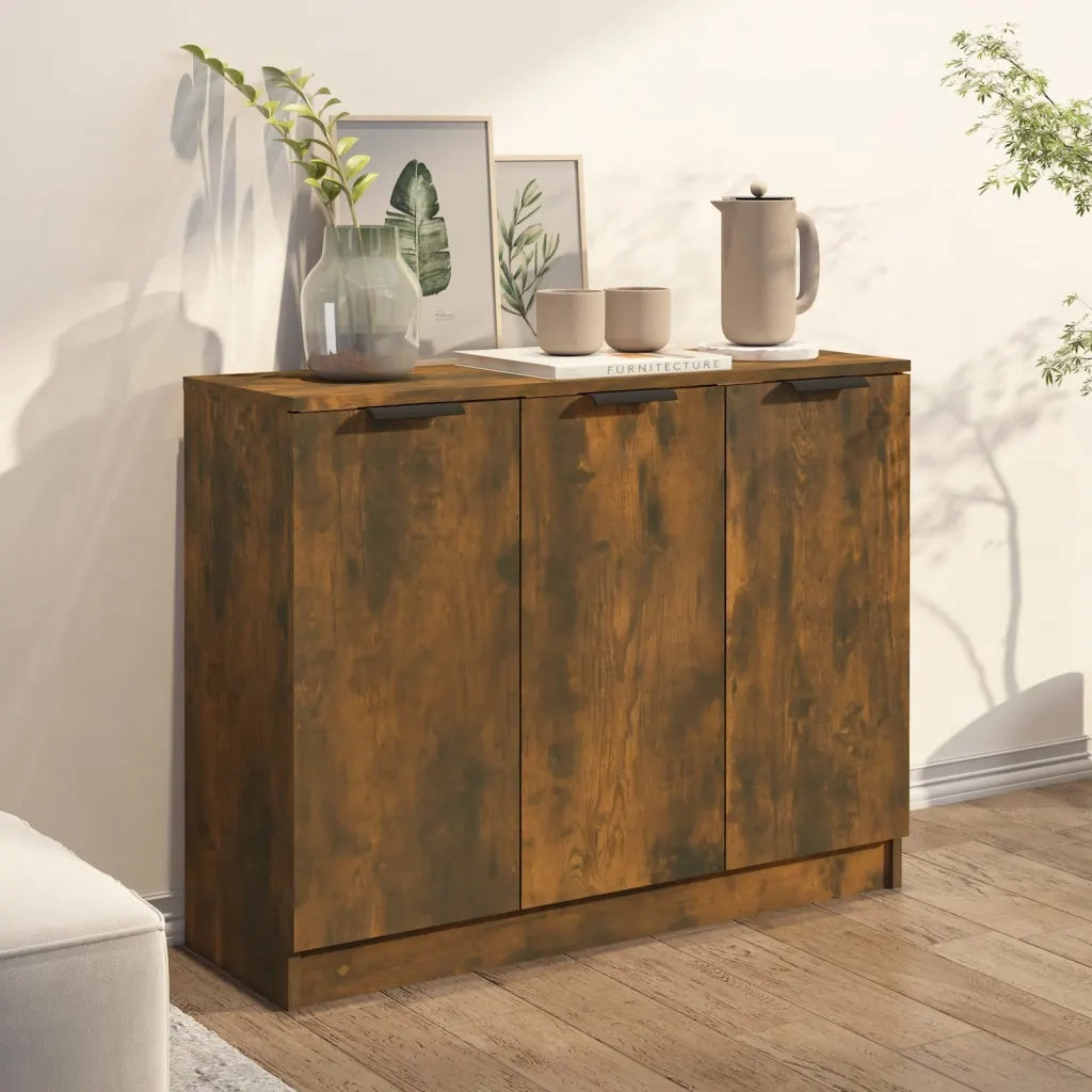 Credenza Rovere Fumo 90,5x30x70 cm in Legno Multistrato cod mxl 5689