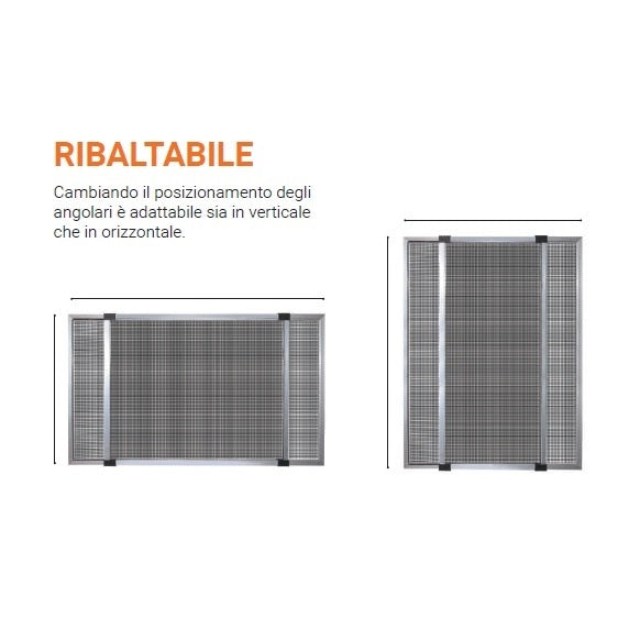 ZANZARIERA ESTENSIBILE 50X70CM AVORIO RAL 1013