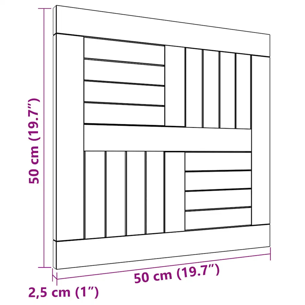 Piano Tavolo Quadrato 50x50x2,5 cm in Legno Massello di Teak 316156