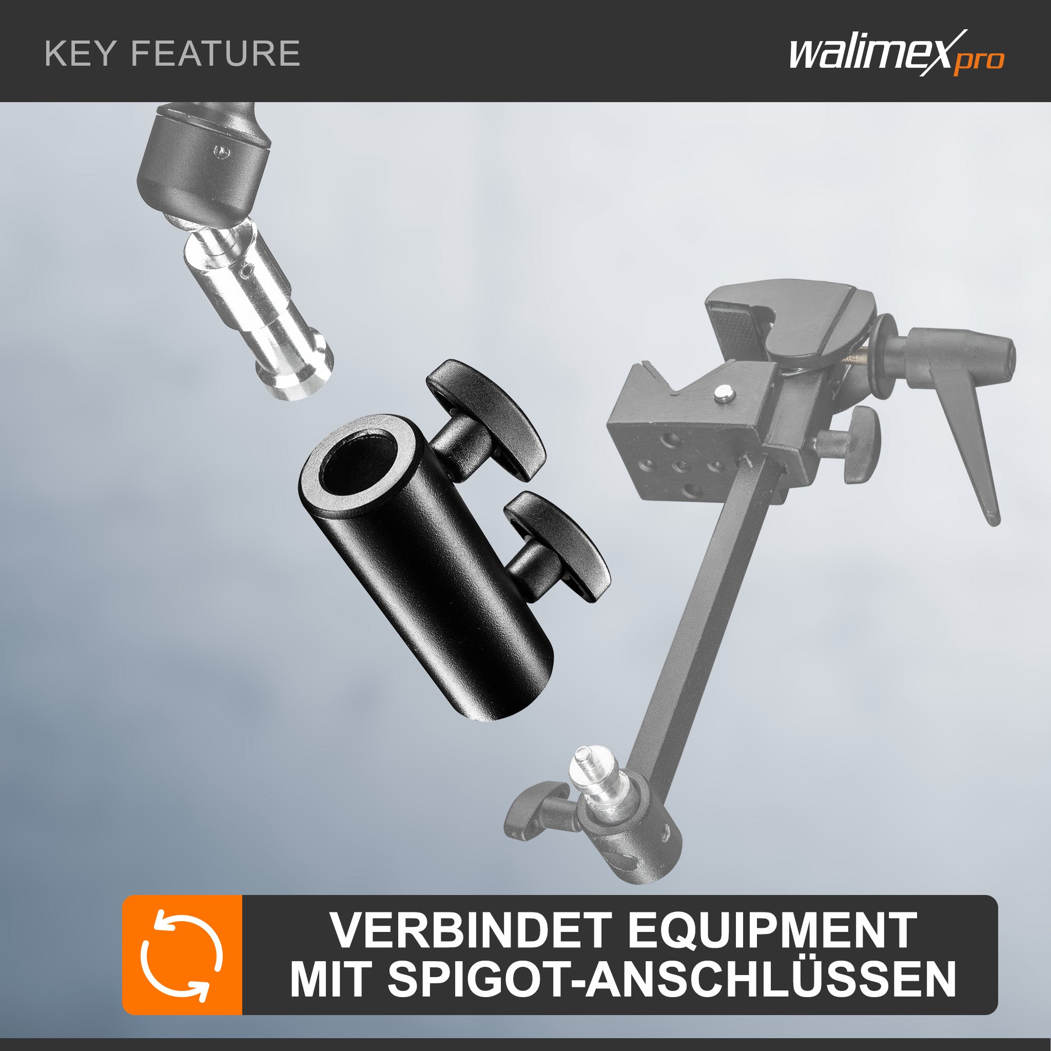 Connettore spigot 5/8“ a 5/8”-11/16”