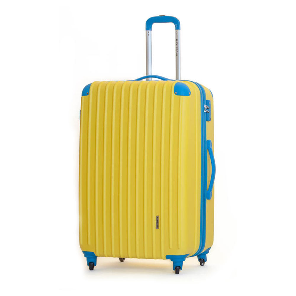 Trolley Valigia Grande Rigida in ABS 4 Ruote TSA Ravizzoni Luna Giallo