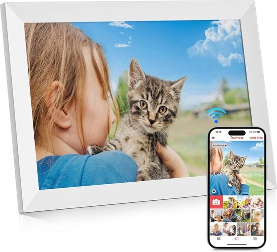 Display digitale fotolijst 10,1 pollici con connessione Wi-Fi e 32 GB di memoria
