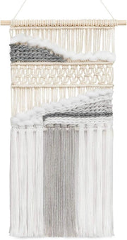 Macrame in grigio per muur in diverse camere - 12'' x 245