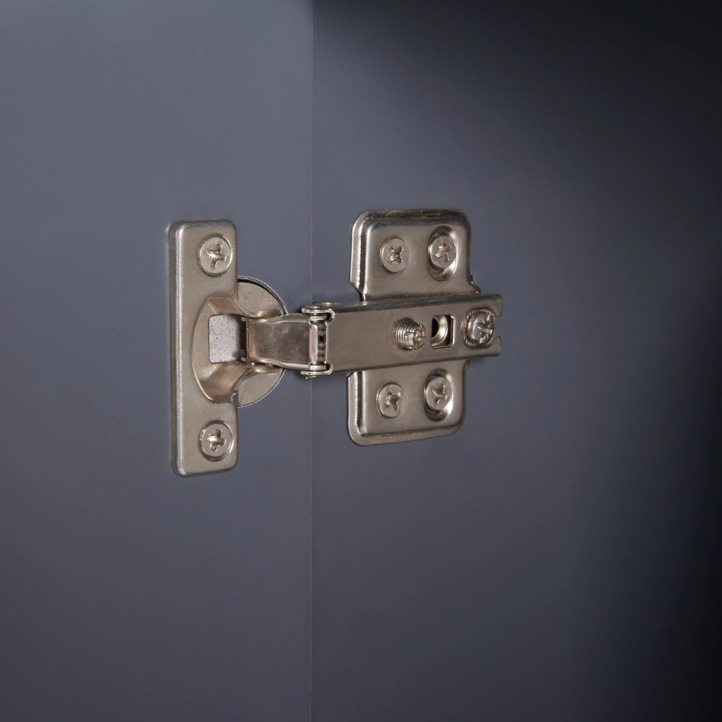 Mobiletto da Parete Overath per Bagno con 2 Ante a Specchio 50x60x20 cm - Grigio [en.casa]