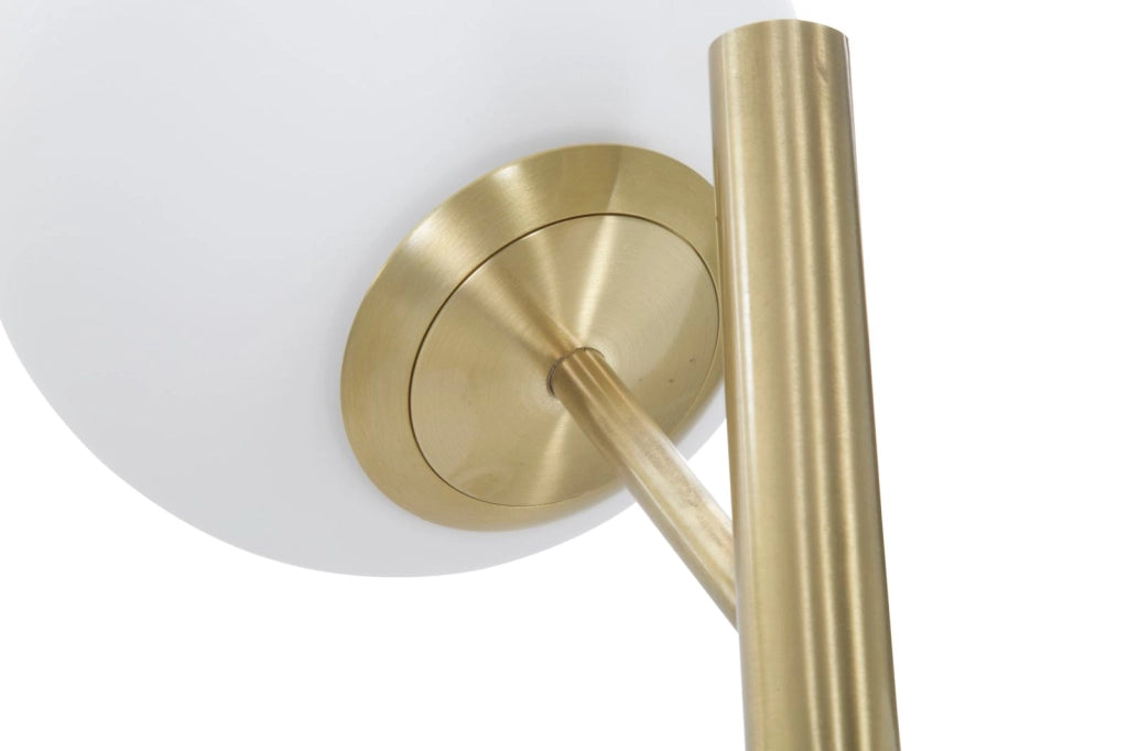 Lampada da Terra Glamy 3 Luci Ø36x190 cm in Ferro e Vetro Oro e Bianco