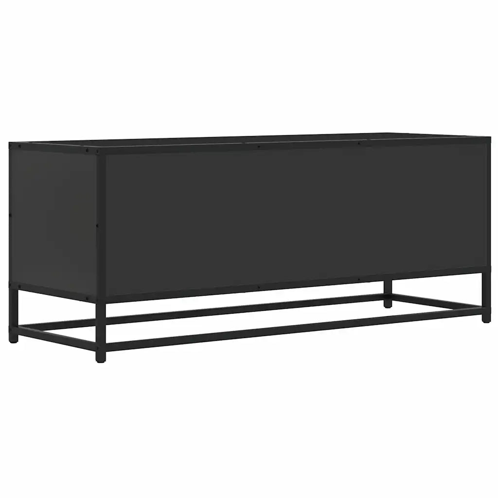 Mobile Porta TV-Mobile per TV-Credenza TV Nero 180x30x50cm in Truciolato e Metallo