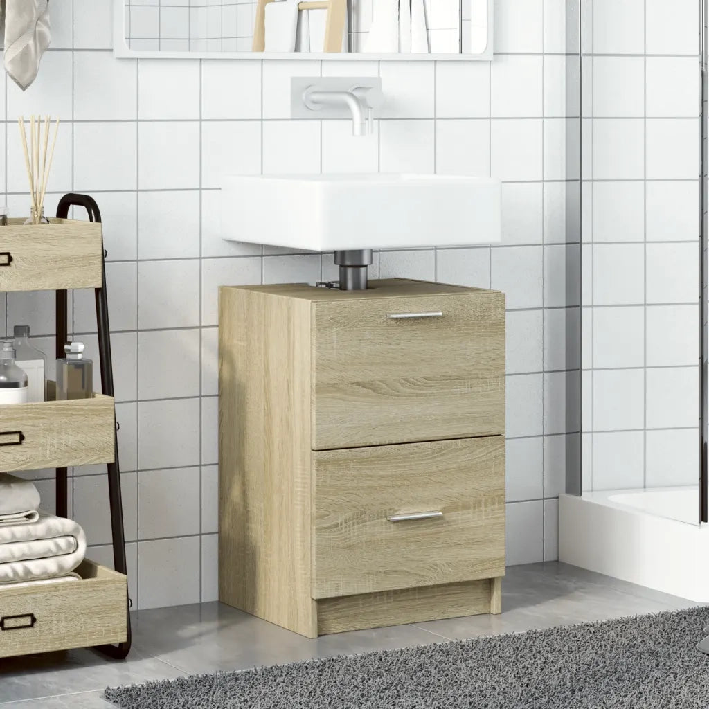 Mobile Sottolavabo Rovere Sonoma 63x30x54 cm in Truciolare 848103