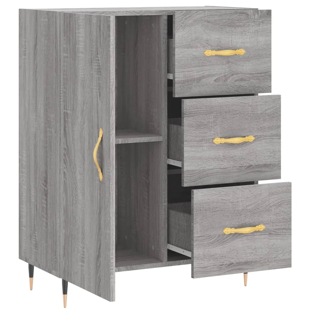 Credenza-Buffet-Armadio da cucina Grigio Sonoma 69,5x34x90 cm in Legno Multistrato 388571