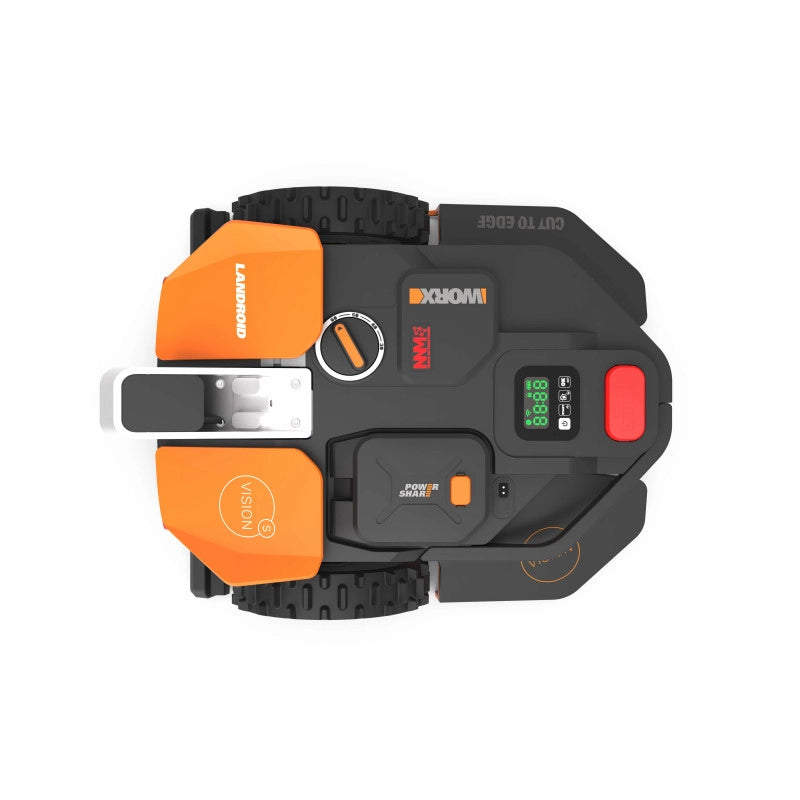 Robot rasaerba automatico WR202E Landroid Vision con videocamera AI per giardini fino a 250 m² - Worx