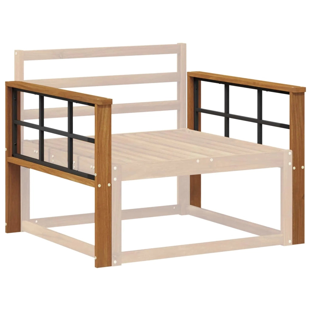 Bracciolo 2 pz Naturale 78,5 x 6 x 61 cm 900583