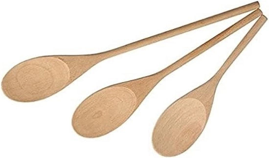 Set di 6 cucchiai in legno 20-25-30 cm insieme di cucina