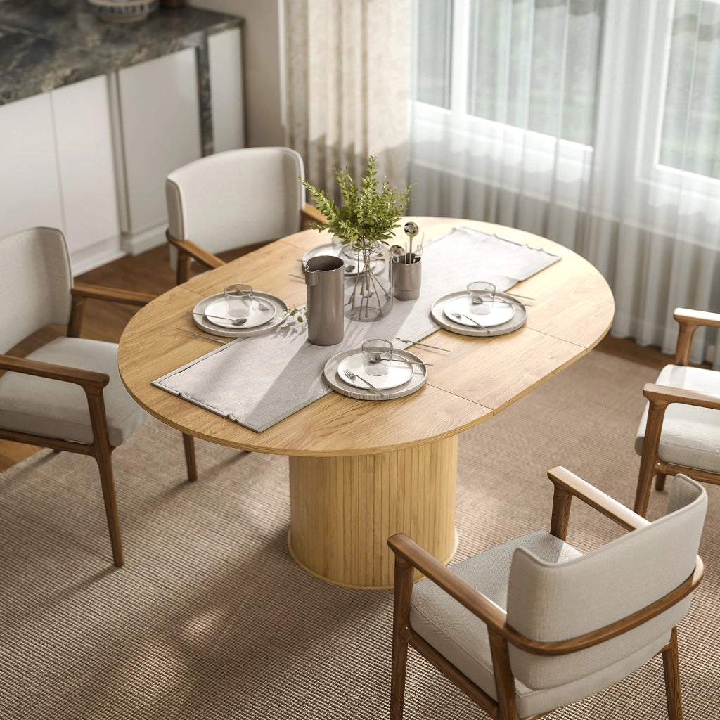 Tavolo da pranzo allungabile effetto legno naturale ¨C Xylo ¨C 110-150x75 cm per 6-8 persone