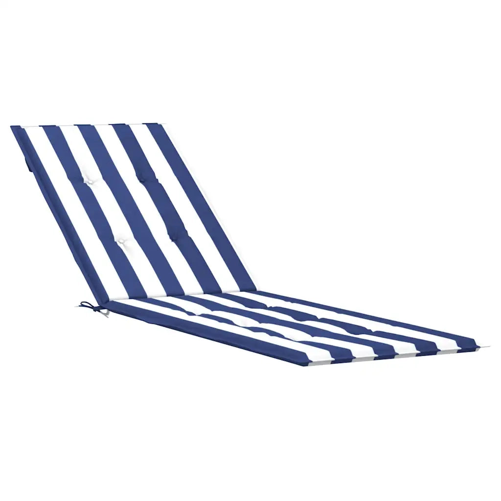 Cuscino per Sedia Sdraio a Strisce Bianche e Blu Tessuto Oxfordcod mxl 70330
