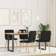 Sedie da Pranzo 4 pz | Sedie da cucina Nere in Tessuto