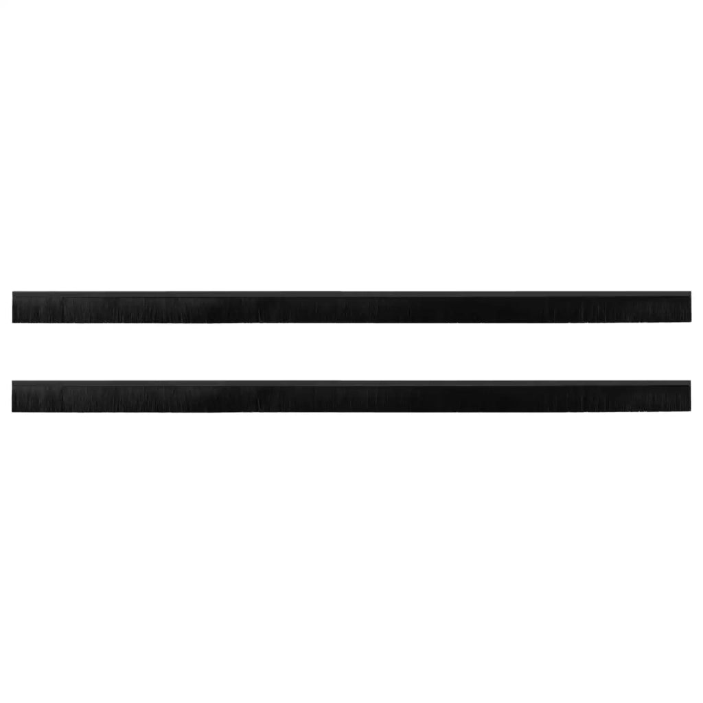 Spazzole per porte autoadesive 2 pcs Nero 100 cm