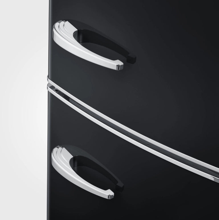 Severin rkg8998 frigorifero retrò nero combinato total no frost classe e multi airflow h.194
