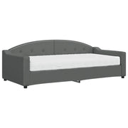 Divano letto | Sof¨¤ letto | Letto singolo con Materasso Grigio Scuro 90x200 cm in Tessuto