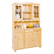 Madia Presezzo, Credenza 3 Cassetti, 130x32x198h cm Marrone Rovere