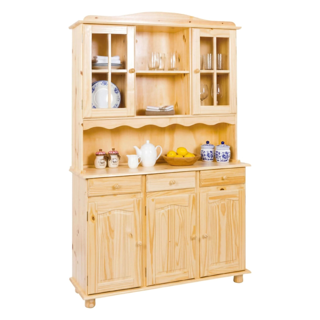 Madia Presezzo, Credenza 3 Cassetti, 130x32x198h cm Marrone Rovere