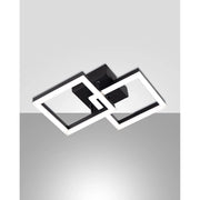 Bard Applique Nera 2 Luci Fabas Collezione BARD Design Elegante e Funzionale