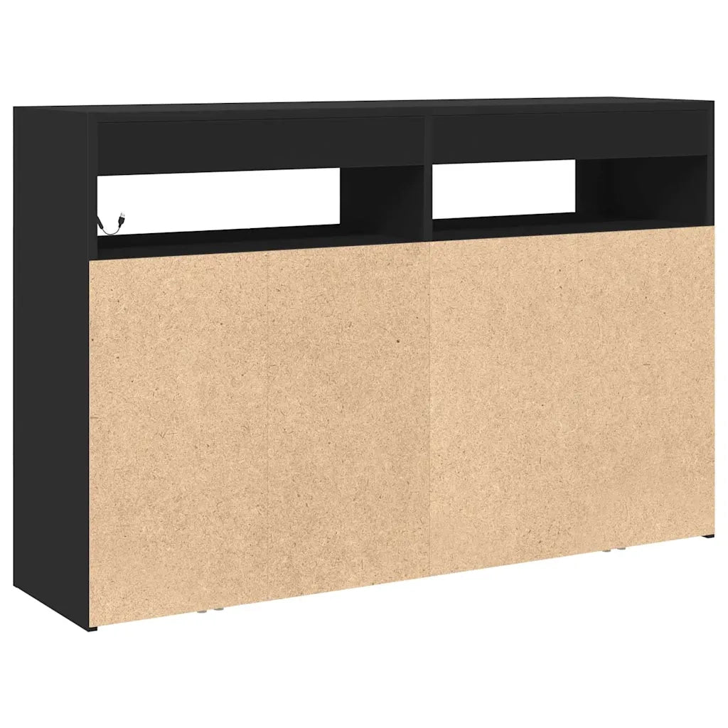 Credenza Nero 116 x 30 x 75 cm Legno multistrato 3333877