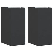 Set di 2 applique da esterno 6,5 x 9,5 x 15 cm resistenti alle intemperie design moderno alluminio nero 02_0056615