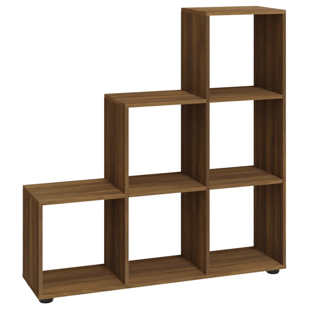 Libreria a Scala Rovere Marrone 107 cm in Legno Multistrato 342608