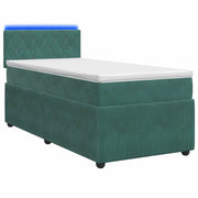 Letto box spring con materasso Verde Scuro 100 x 200 cm Velluto 3453080