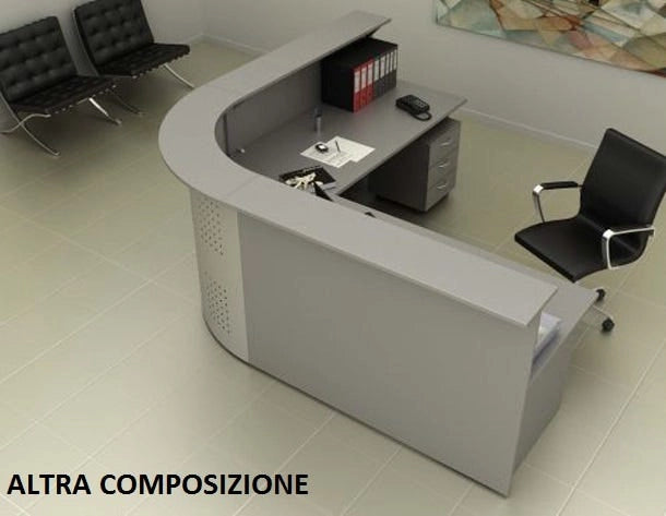 Composizione di reception per ufficio completa cm. 256X176X115H