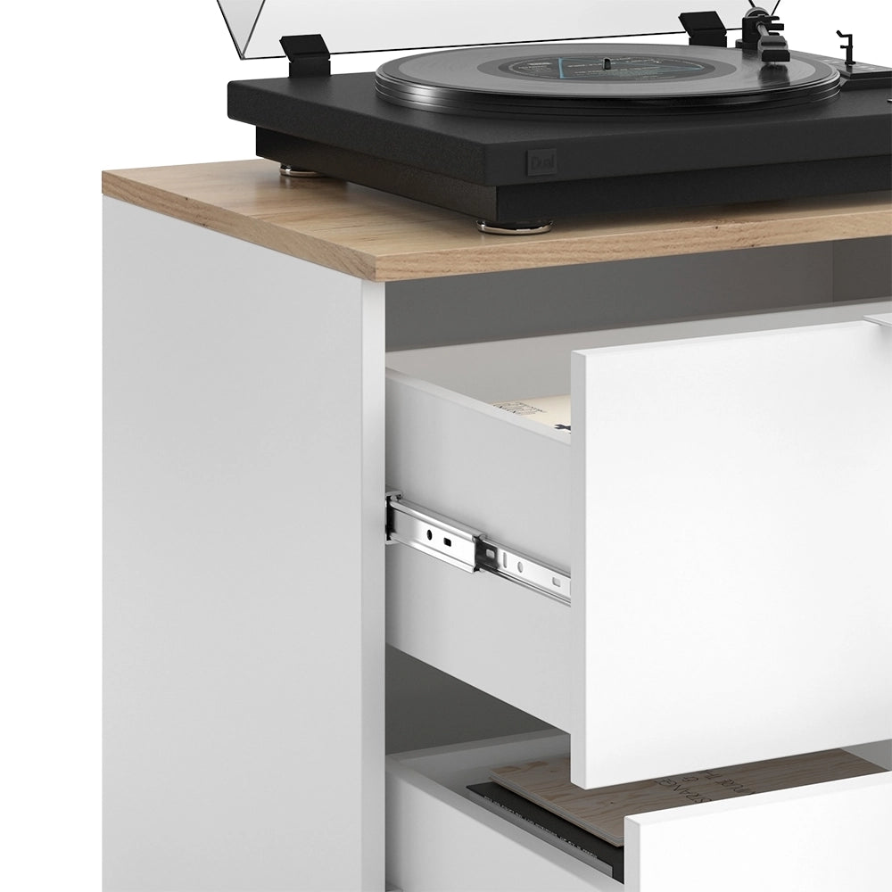 Vicco Cassettiera Bianco/Sonoma 40 x 50 cm con porta