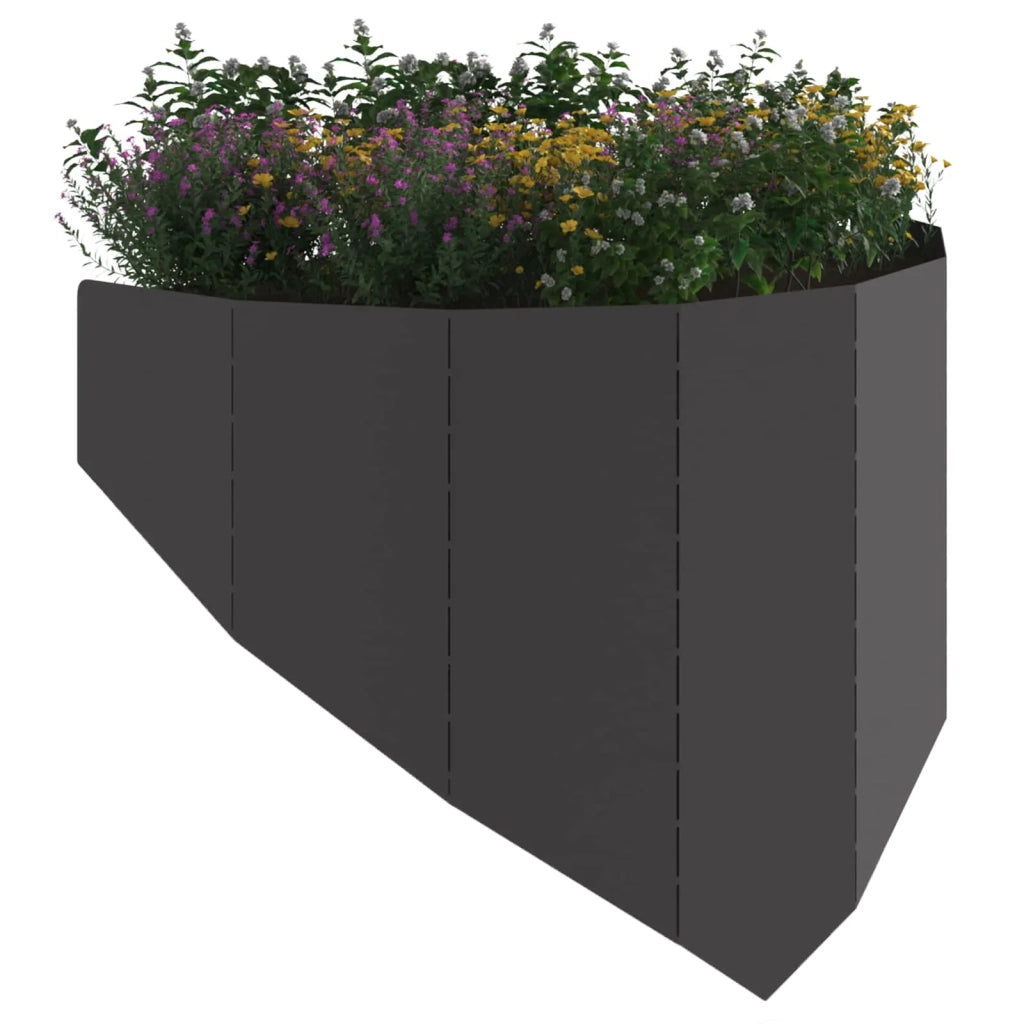 Bordura per Prato 100 x 45 cm Acciaio Nero 8008889