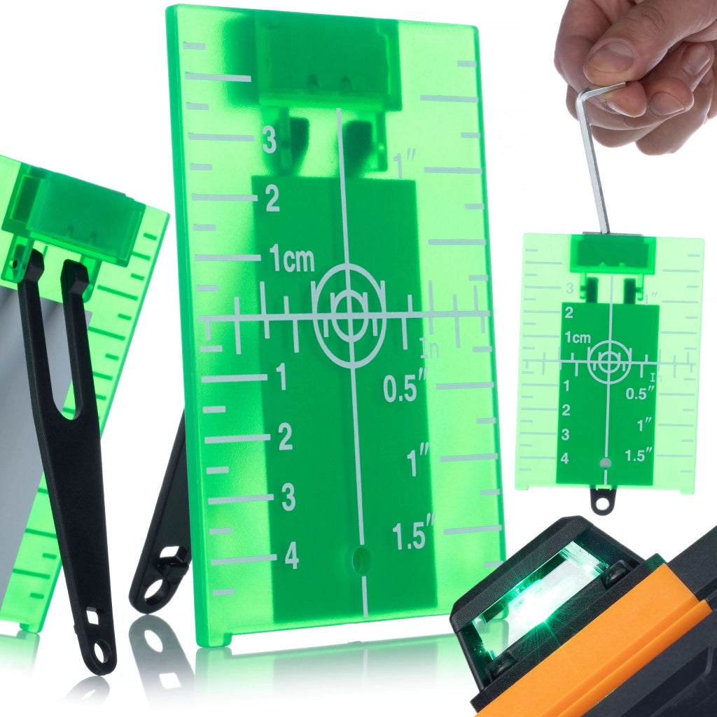 Piastra di Lettura Livella Laser Rosfix PLATE – Precisione e Magnete | Dimensioni 10x7cm, Scala 3D
