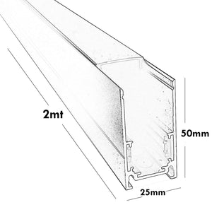 Binario magnetico elettrificato nero supporto luci soffitto parete fari faretti LED track 48V 2mt