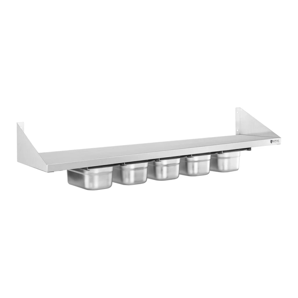Porta spezie 5 x 1/4 GN - 120 cm acciaio inox 14_0003170