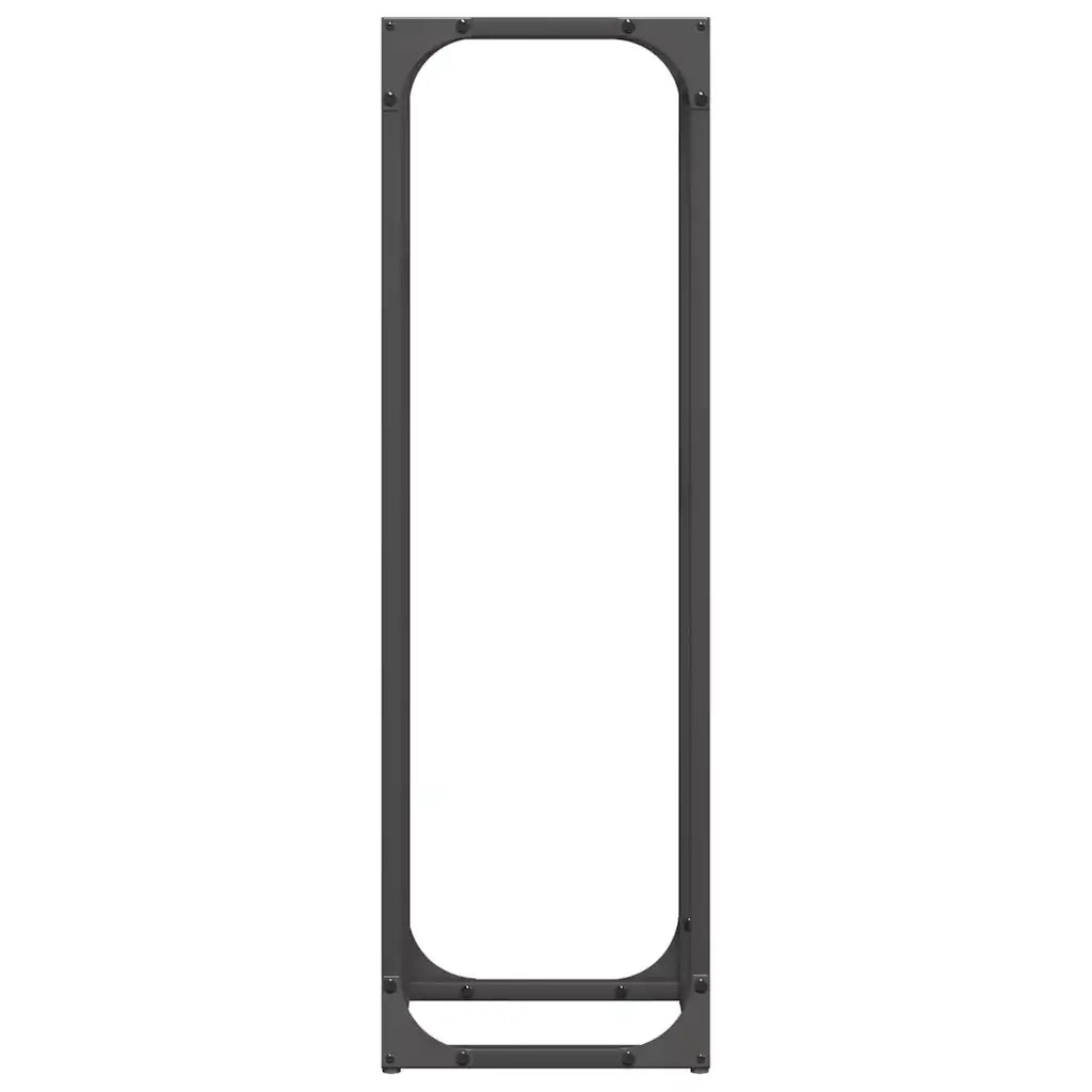 Rastrelliera per Legna da Ardere Nera 25x25x80 cm 864263