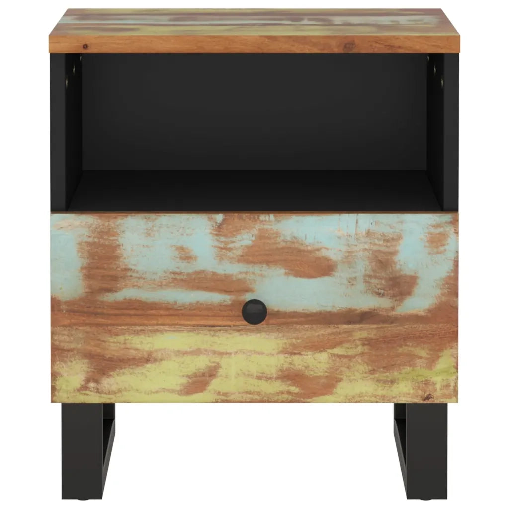 Comodino in Legno Massello di Recupero e Legno Multistrato cod mxl 30181