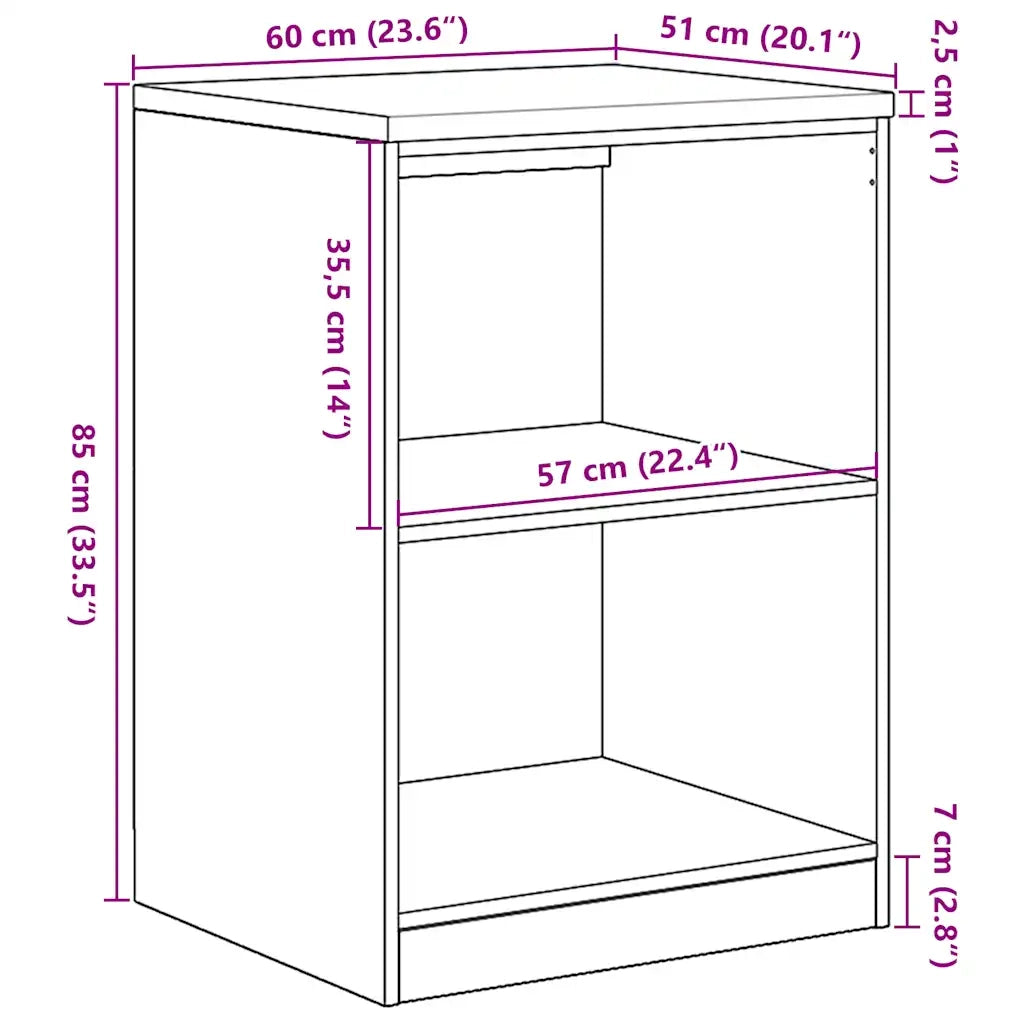 Armadietto da Garage in Rovere Affumicato 60x51x85 cm 860548
