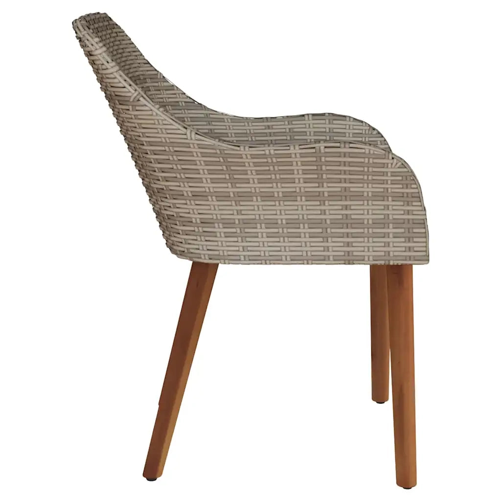 Sedia da Giardino 2 pcs Nero 62,5 x 55 x 82 cm polyrattan 42006213