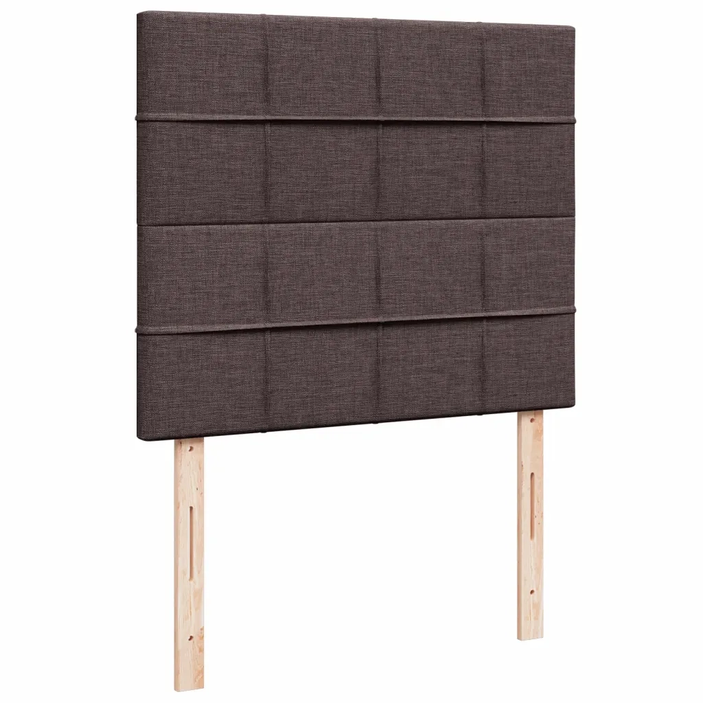 vidaXL Giroletto a Molle con Materasso Marrone Scuro 120x200cm Tessuto