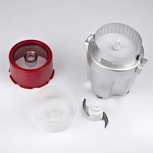 Girmi TR20 Tritatutto Lame in Titanio 500W 250 ml Lavabile in Lavastoviglie colore Rosso Argento