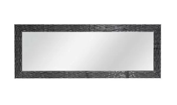 Mobili2g - specchiera laccata nera lucida rettangolare- misure: l.90 x h.180 x p.2,5