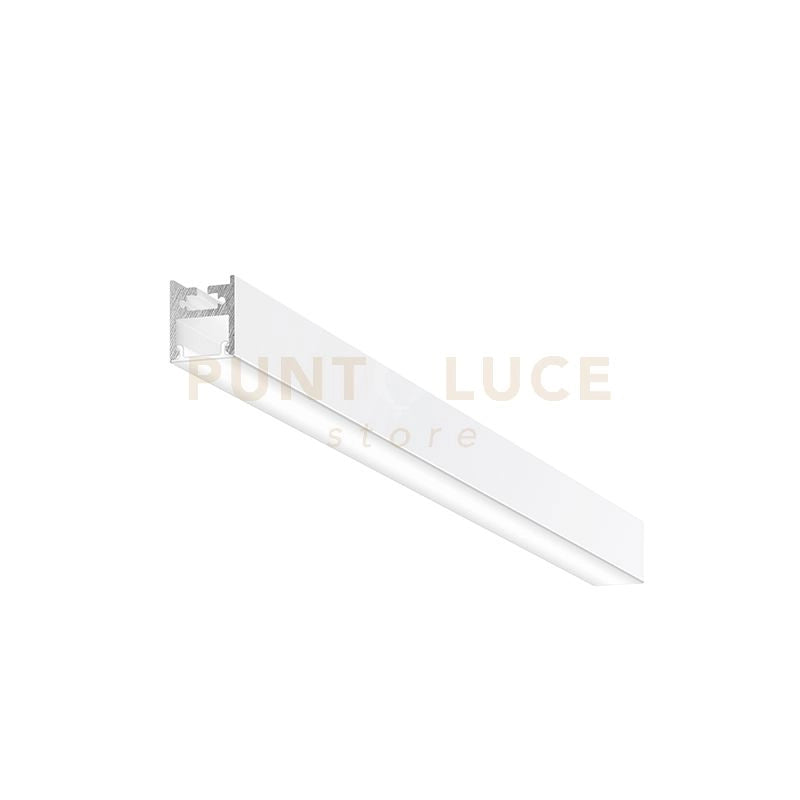 BLED G - PROFILO IN ALLUMINIO SEZIONABILE CON DIFFUSORE AD INCASTRO BIANCO PARETE/SOFFITTO/SOSPENSIONE MT2 COLORE BIANCO