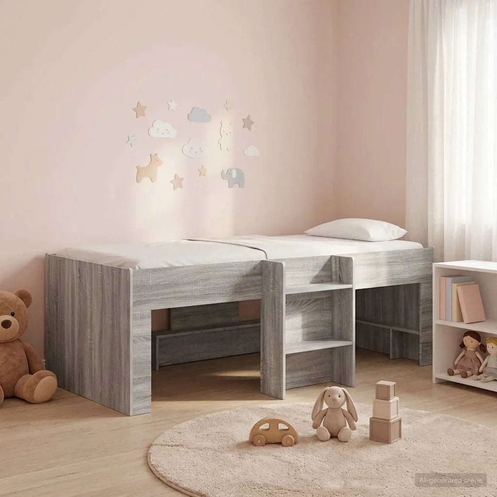 Letto Alto per Bambini 2 pcs Sonoma grigio Legno ingegnerizzato 3422552