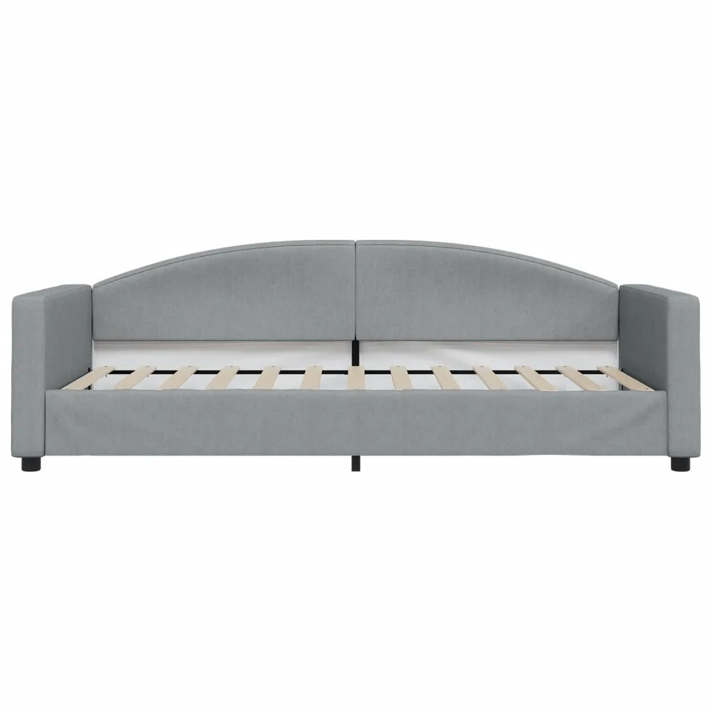 Divano Letto con Letto Estraibile Grigio Chiaro 90x200 Tessuto 3197188