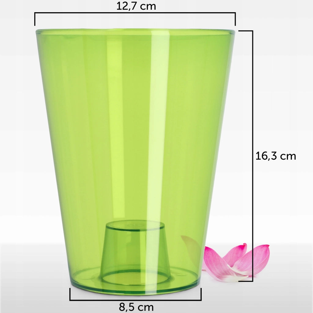 Copertura per vaso da fiori KADAX per orchidee, in plastica, 12 cm, verde, Kadax