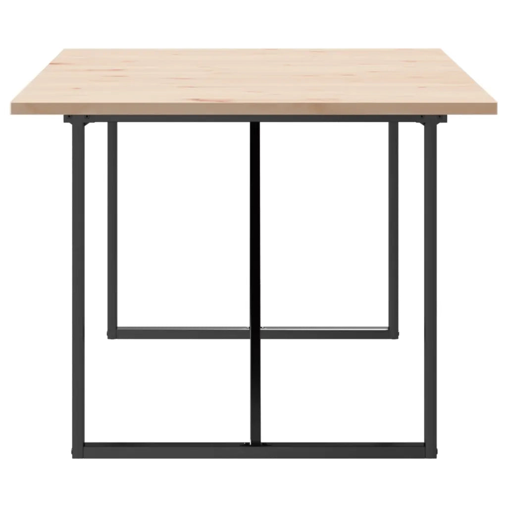 Tavolo Pranzo Telaio a O 200x100x75,5 cm Legno Pino e Acciaio 3282745