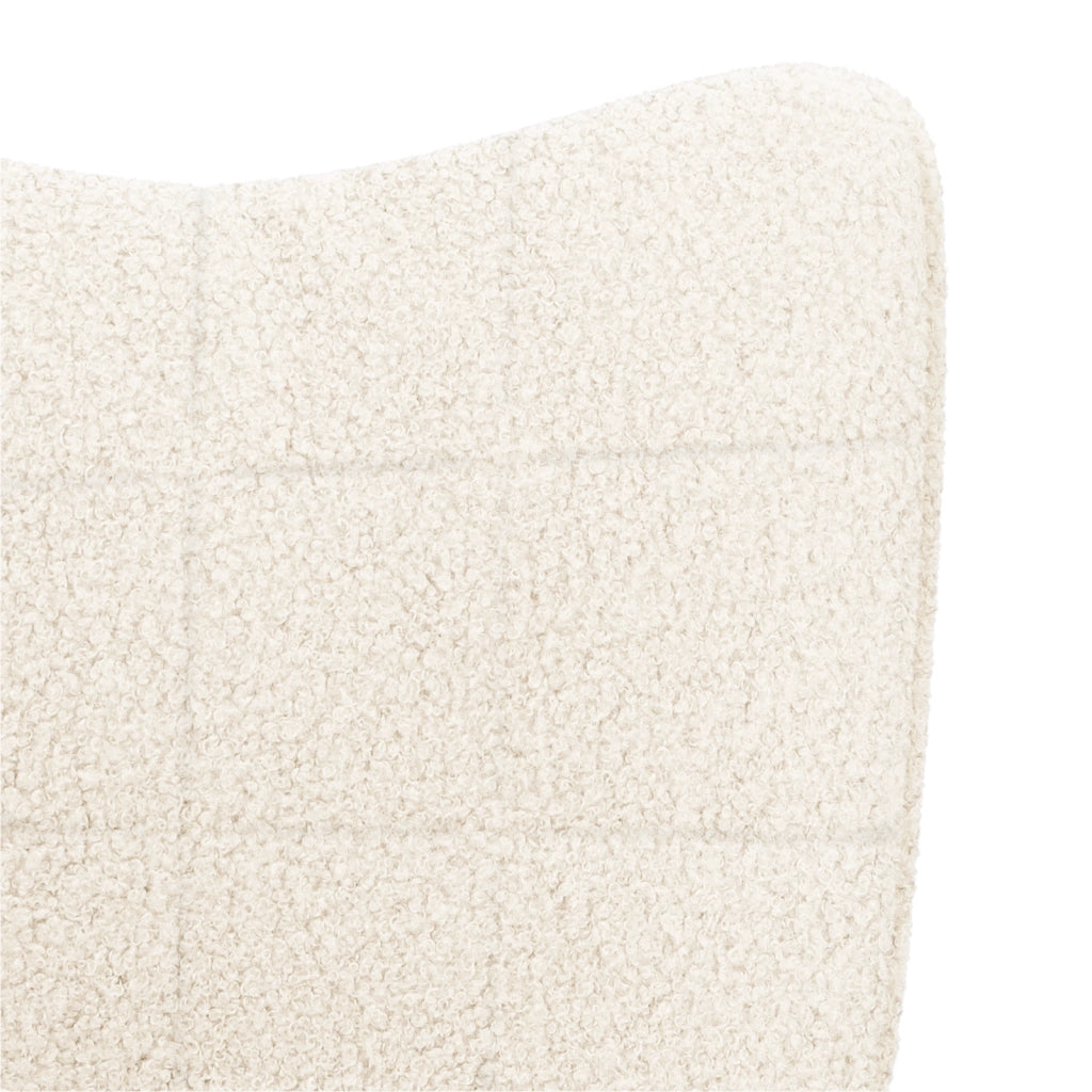 Poltrona Rilassante  in Tessuto Simil Lana Riccio Crema