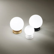 Lampada Da Scrivania Contemporanea Maga Metallo Bianco Vetro 1 Luce G9